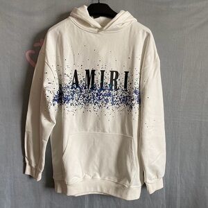 Amiri Ink Splatter Long Sleeve Hoodie Men Size L